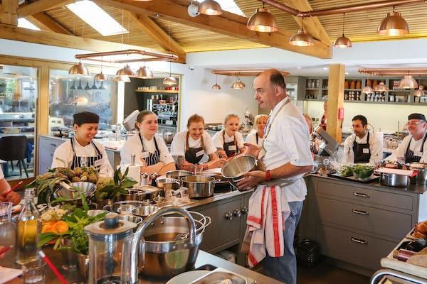 Colten Care chefs train at The Kitchen at Chewton Glen