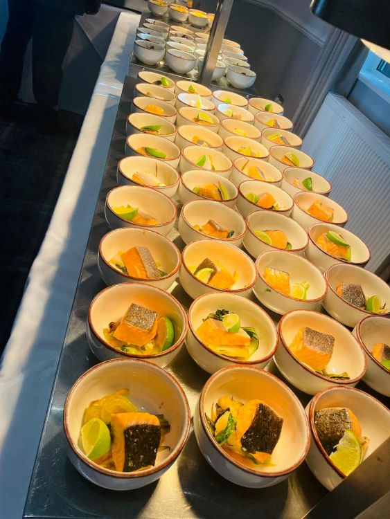 Bowls of buffet food ready to serve at Balmer Lawn Hotel