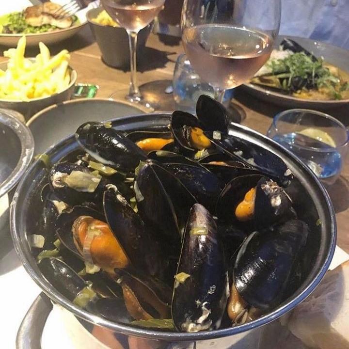A bowl of mussels at the Haven Bar and Restaurant