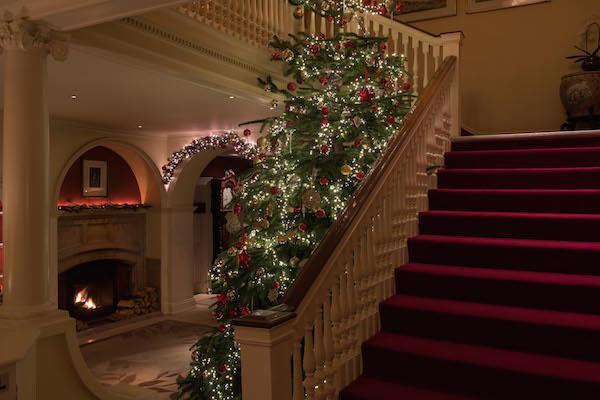 Chewton Glen decorated for Christmas