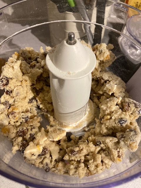 Ingredients in the food processor