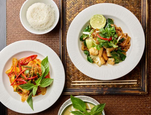Two Thai dishes served at the Zen Garden restaurant, SenSpa